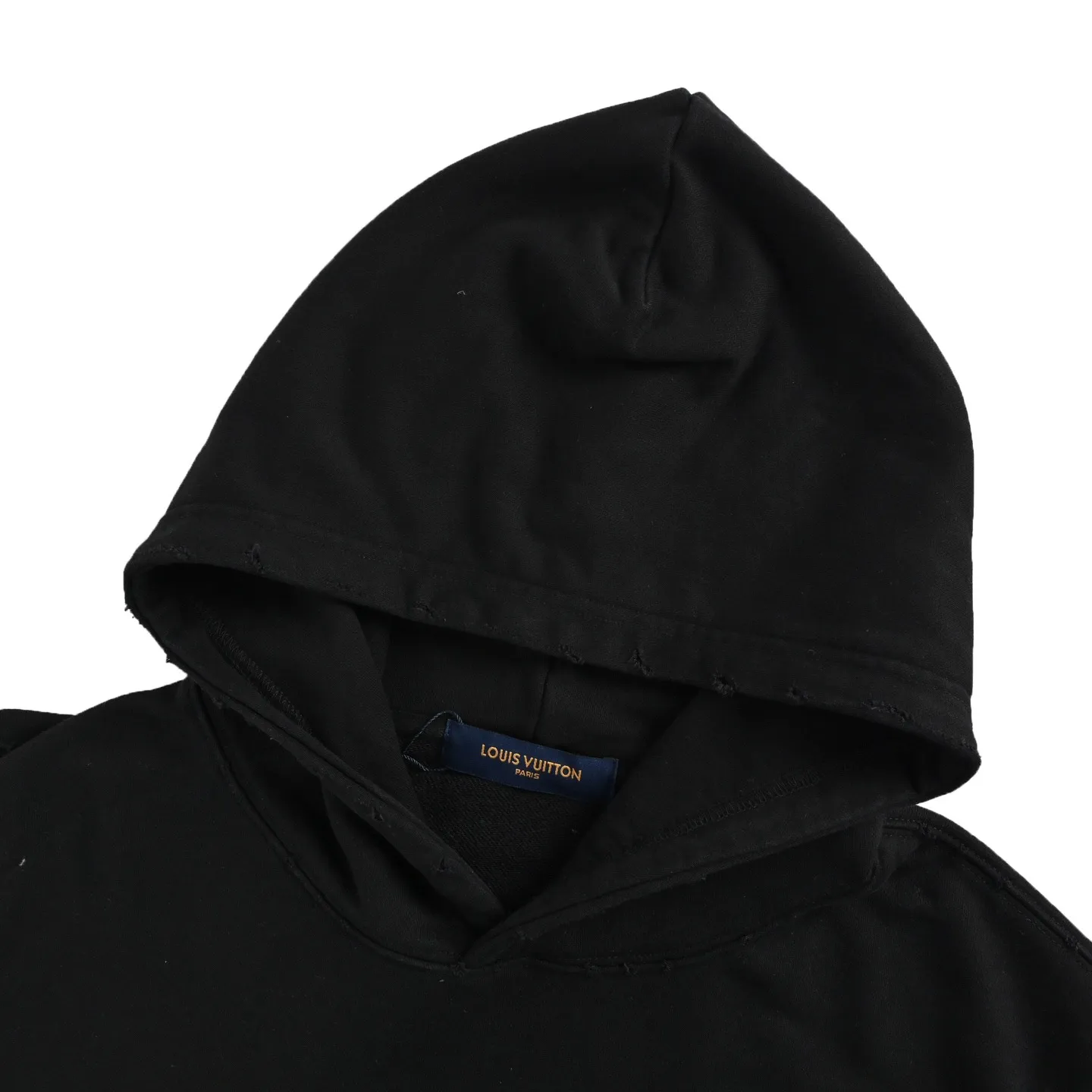 Louis Vuitton/Louis Vuitton cloud denim logo patch embroidery washed hooded sweatshirt